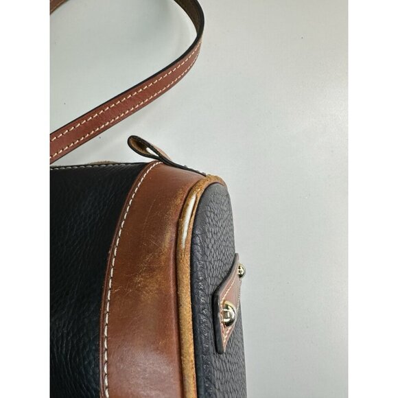 Dooney & Bourke Leather Satchel Bag All Weather Crossbody Bag Black - Picture 4 of 12